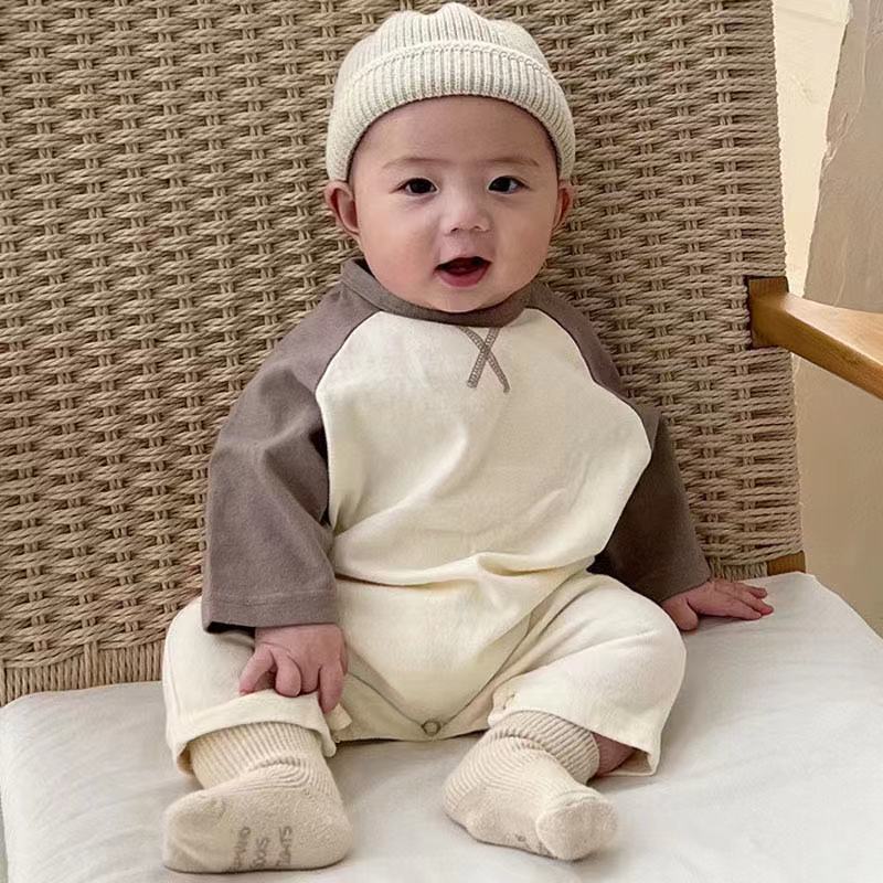 【BABY】バイカラーロンパース CawaKomostore