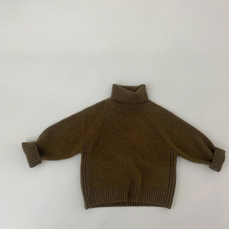 【GIRL・BOY】暖色系タートルネックセーター CawaKomostore