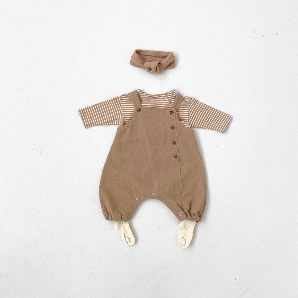 【BABY】コットンサロペットスナップ付き CawaKomostore