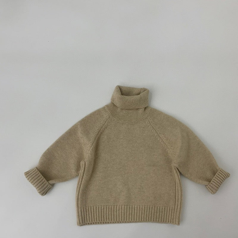 【GIRL・BOY】暖色系タートルネックセーター CawaKomostore