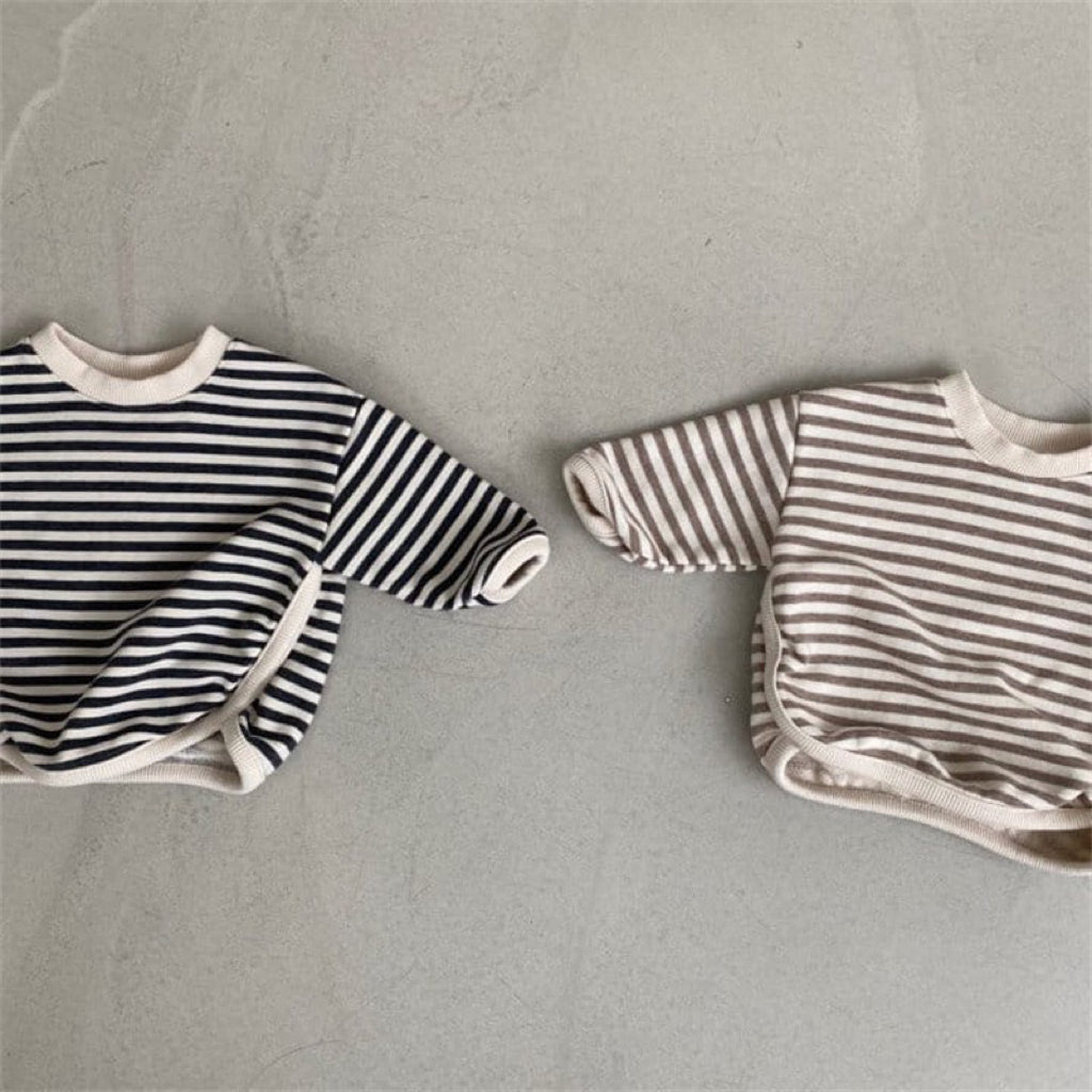 【BABY】秋冬ボーダー柄スウェット CawaKomostore