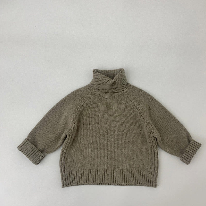 【GIRL・BOY】暖色系タートルネックセーター CawaKomostore