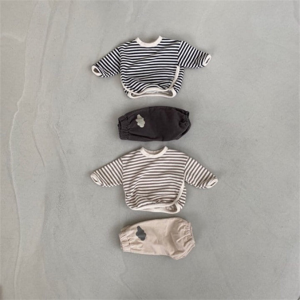 【BABY】秋冬ボーダー柄スウェット CawaKomostore