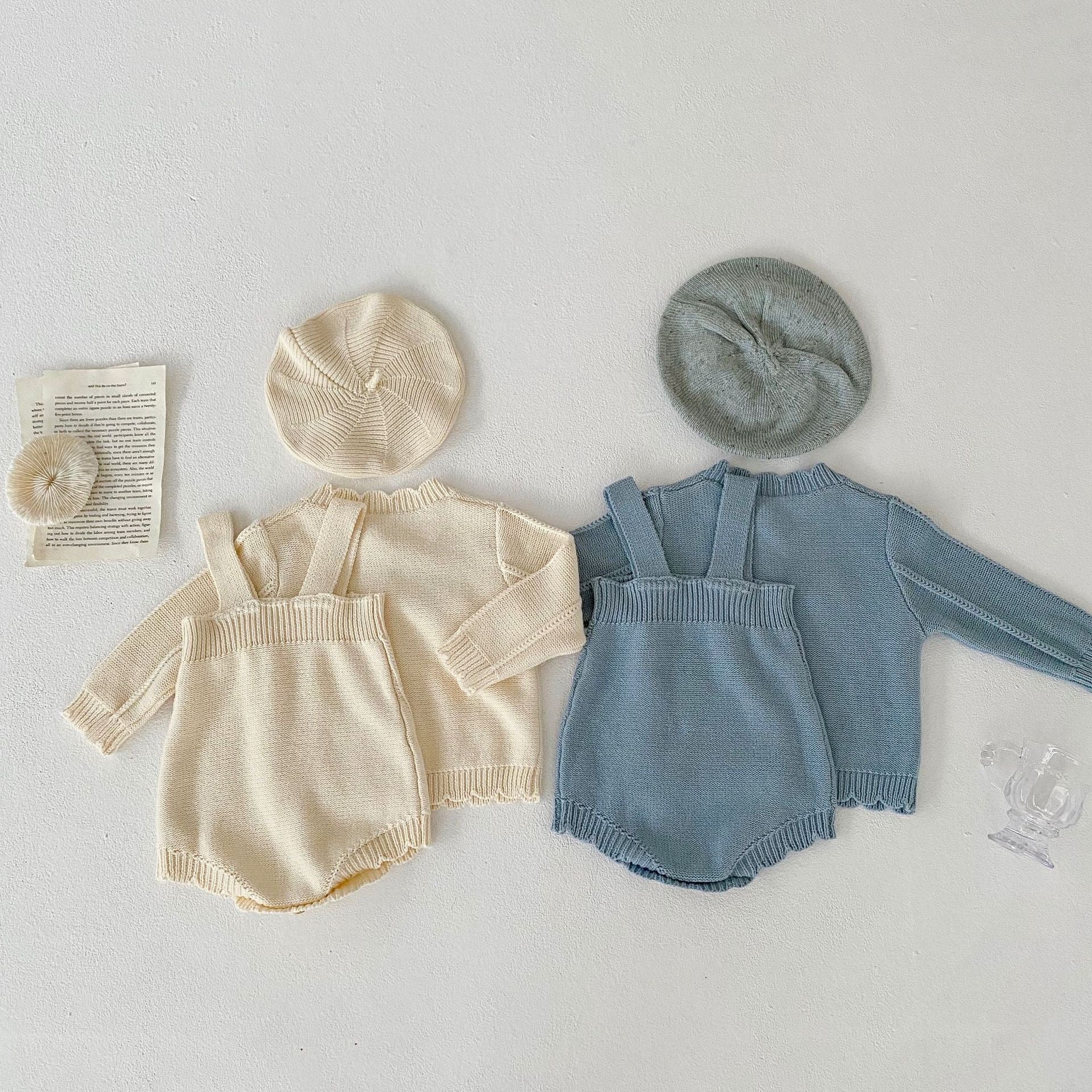 【BABY】ポッピンニットロンパース/カーディガンセットアップ CawaKomostore