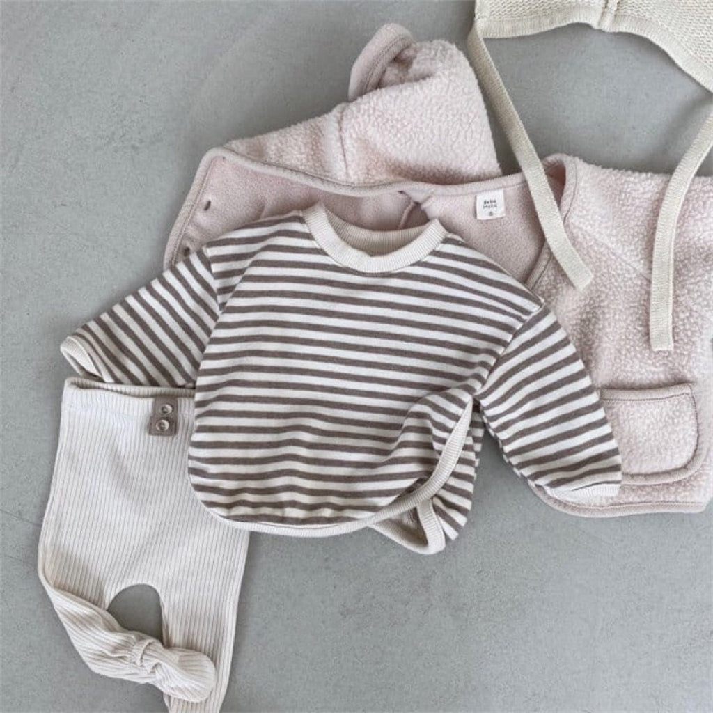 【BABY】秋冬ボーダー柄スウェット CawaKomostore