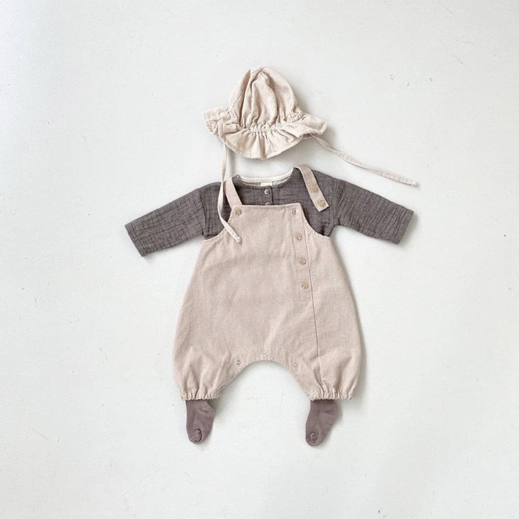 【BABY】コットンサロペットスナップ付き CawaKomostore